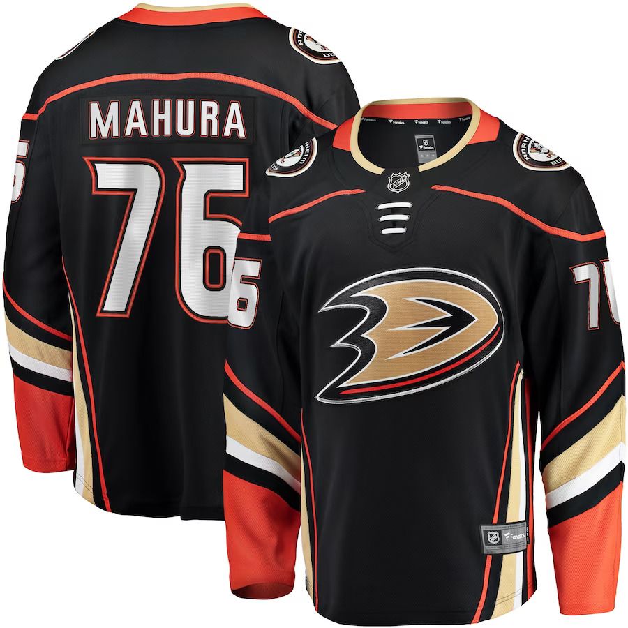 Men Anaheim Ducks #76 Josh Mahura Fanatics Branded Black Home Breakaway Player NHL Jersey->women nhl jersey->Women Jersey